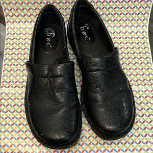 b.o.c. Black Embossed Leather Slip-On Sneakers
